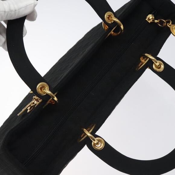DIOR Canage Hand Bag Nylon Black Gold - Picture 6 of 12